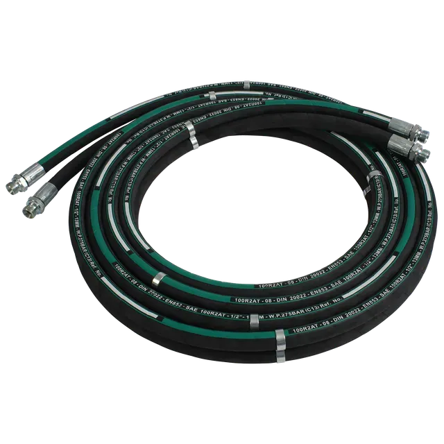 FT Pro 1/2" BSP Male X 23.1MM OD X 1/2" ID Hydraulic Hose Assembly