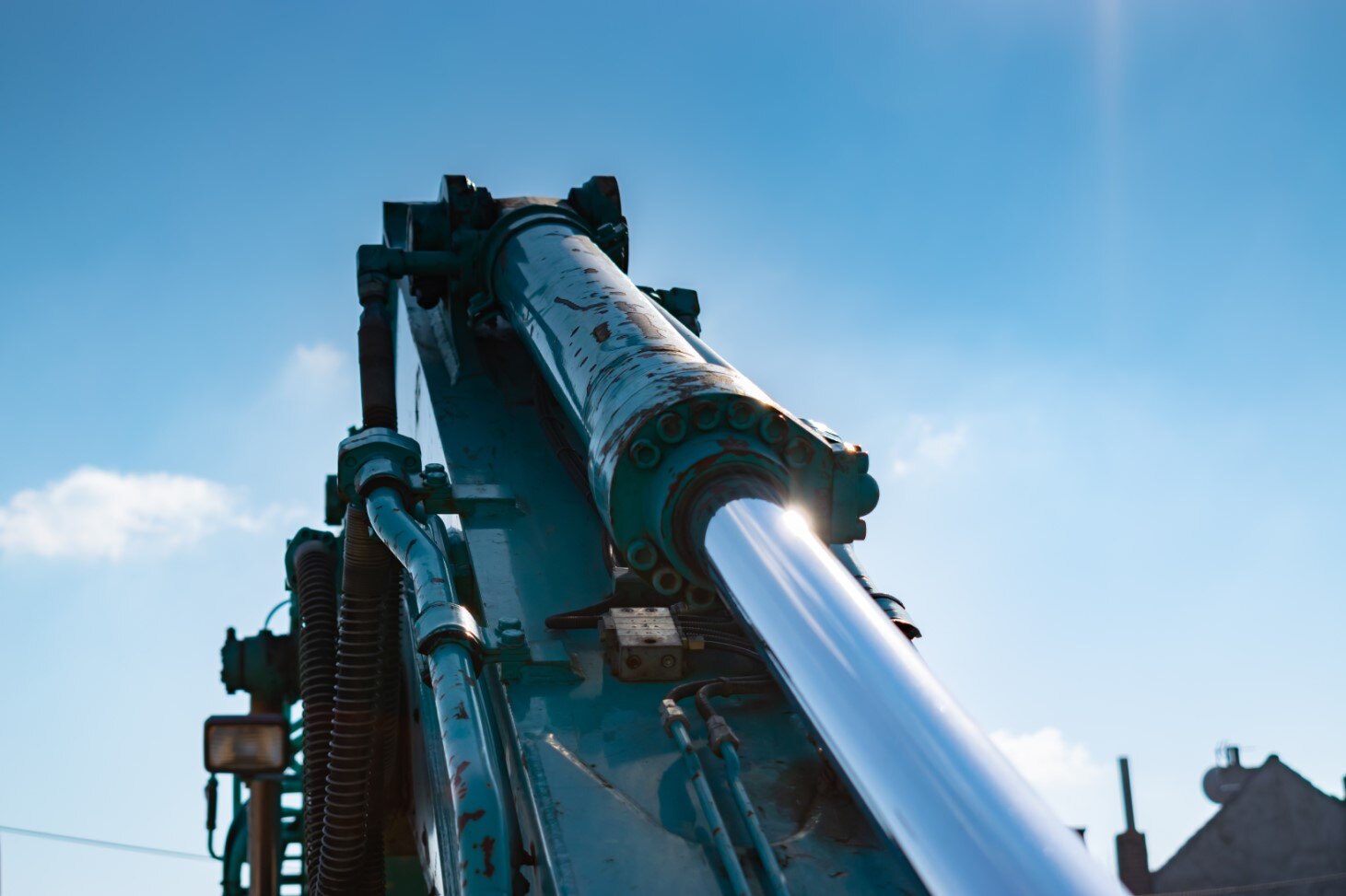 Image of large industrial hydraulic cylinder